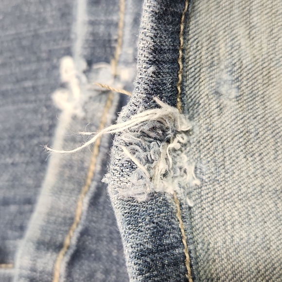 L.A. Idol Boot Cut Rhinestone Distressed Skinny Long Tall Jeans (Size 9 - 31x34) - Picture 12 of 15